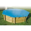 Image de Bâche dhiver et de sécurité pour piscine bois UBBINK rectangulaire 200x350 - Bleue - Epaisseur 550gr