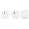 Image de Kit domotique interrupteur sans fil Smartwares Plug & Connect - Interrupteur double et modules encastrables