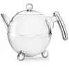 Image de Bredemeijer - Duet® Bella Ronde   Théière double paroi   1,5 litre   Acier inoxydable   Garnitures chromées