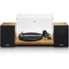 Image de Lenco LS500WD Platine Vinyle stéréo avec Enceintes - Bluetooth - Entraînement par Courroie - Plateau métallique de 280 mm - Préamplificateur et amplificateur - Cartouche Audio Technica - Bois Noir