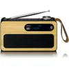 Image de Lenco PDR-040   Radio Portable Dab+   Radio FM   avec Bluetooth   Batterie intégrée de 2000 mAh   3 W RMS   Horloge et réveil   en Bambou véritable   Noir