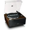 Image de Lenco LS-470WA Platine Vinyle Tout-en-Un avec Haut-Parleurs Intégrés (80W), Bluetooth, Entraînement par Courroie, et Cellule Audio Technica - Finition Noix Élégante