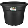 Image de Elho Green Basics Cilinder 55 - Pot De Fleurs pour Extérieur - Ø 54.3 x H 41.2 cm - Noir/Living Noir