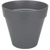 Image de ELHO Pot de fleurs Rond Loft Urban - Ø 385 x H 353cm - Gris anthracite - Avec roues