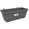 Image de Elho Barcelona XL Allin1 55 - Planteur pour Balcon & Extérieur - Ø 54.5 x H 23.0 cm - Noir/Anthracite