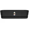 Image de Elho Greenville Long 70 - Planteur pour Extérieur - Plastique 100% recyclé - Ø 69.0 x H 18.5 cm - Noir/Living Noir
