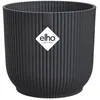 Image de Elho Vibes Fold Rond 30 - Pot De Fleurs pour Intérieur - Plastique 100% Recyclé - Ø 29.5 x H 27.2 cm - Anthracite