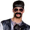 Image de Boland 01814 - Moustache Biker, taille unique, noir, autocollant, barbe, rocker, déguisement, accessoire de carnaval, fête à thème, Halloween