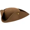 Image de Boland 04350 - Chapeau Charles, similicuir, pirate, corsaire, médiéval, marron, tricorne, carnaval, Halloween, mardi gras, fête à thème, déguisement, théâtre