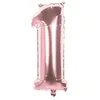 Image de Boland 22041 Ballon gonflable chiffre 1, taille 86 cm, or rose, chiffre, ballon à air, anniversaire, anniversaire de mariage, décoration