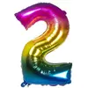 Image de Générique Ballon Chiffre 2 Arc-en-Ciel 86 CM