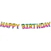 Image de Boland 22159 Guirlande de ballons en aluminium avec 13 ballons en forme de lettres de l'alphabet, adaptés à l'air et à l'hélium, avec paille pour gonfler, décoration, cadeau, anniversaire
