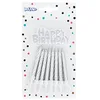 Image de Set 16 Bougies Anniversaire en spirale avec bouchon de gâteau Happy Birthday - Argent