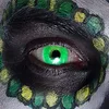 Image de Boland 40084 - Lentilles de contact colorées UV-flash vert, 2 pièces, lentilles mensuelles, usage quotidien, carnaval, fête à thème, sans correction
