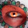 Image de Boland 40086 - Lentilles de contact colorées UV-flash Orange, 2 pièces, Lentilles mensuelles, Quotidien, Carnaval, Fête à thème, sans correction