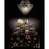 Image de Boland 44158   Nappe VIP Noire avec étoiles 130 x 180 cm, Noir
