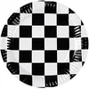 Image de 10Pk 23Cm Chequered Flag Racing Paper Plates