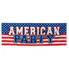 Image de Boland 44953 Bannière USA 74 x 220 cm Décoration Guirlande de fête américaine Étoiles et rayures Fête à thème Rouge Rouge Blanc