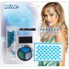 Image de Boland 45067 - Set de maquillage sirène, 1 pochoir, 14 pierres scintillantes, 1 crayon de maquillage, 3 couleurs, 1 gel scintillant, 1 éponge, carnaval, fête à thème, maquillage pour enfants