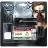 Image de BOLAND 45095 Kit Maquillage Zombie Graisse Sang Théâtre Latex Liquide 1 Sachet de Viande Gruseleuse 1 Eponge 1 Applicateur 1 Zip Mixte Adulte Multicolore Taille Unique
