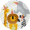 Image de Lot de 8 assiettes en carton « Wild Animaux sauvages » pour anniversaire d'enfant et fête de zoo | Animaux sauvages safari enfants