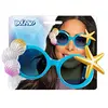 Image de Boland 51029 Sealife Lunettes de fête multicolores pour adultes avec coquillages et étoile de mer Lunettes amusantes, plage, vacances, sirène, nixe, carnaval, fête à thème, Taille unique