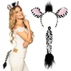 Image de Boland - Kit de déguisement, serre-tête avec oreilles et queue, animal, tiare, zoo, jungle, costume, carnaval, fête à thème, accessoire