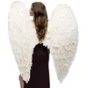 Image de Aptafêtes - AC0037/BLANC - Maxi ailes d'ange plumes blanc - Taille 120 x 120 cm