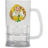 Image de Chope de bière transparente 14 cm Fête de la bière - Bleu - Taille Unique