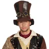 Image de Boland 54514 - Chapeau Starepunk avec lunettes d'aviateur, marron, style victorien, fête à thème, fête de thème, carnaval