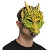 Image de Boland 56742 - Demi-masque de dragon, design réaliste avec élastique pour costumes de carnaval, Halloween ou fêtes à thème