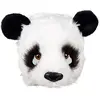 Image de Boland 56753 Demi-masque en peluche panda taille unique noir et blanc masque animal masque fourrure ours accessoire déguisement carnaval fête à thème