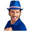 Image de Chapeau gangster bleu supporter France adulte - Bleu - Taille Unique