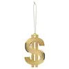 Image de Boland 64513 Collier XXL Dollar, 1 pièce, taille du pendentif 24 cm, or, bijoux fantaisie, hip hop, collier déguisement, carnaval, fête à thème, gangster, Amérique, symbole de l'argent, plastique