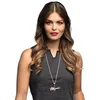 Image de Boland - 64567 - Collier avec guitare, 74 cm, chaîne avec pendentif, argent, Bijoux fantaisie, Accessoires pour déguisements, carnaval, fête à thème