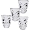 Image de Boland 71996 Lot de 4 verres à liqueur en plastique transparent 50 ml Halloween fête à thème tête de mort
