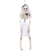 Image de Boland 72089 - Figurine décorative mariée squelette, décoration de fête pour Halloween ou carnaval, décoration avec des os, décoration à suspendre au mur ou à la fenêtre