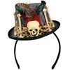 Image de Boland 72182   Serre-tête avec chapeau de vaudou avec mini chapeau, tête de mort et os, Dia de los Muertos, costume, carnaval, fête à thème, Halloween