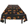 Image de Boland 72309   Nappe de Table en Forme de Citrouille effrayante, Taille 120 x 180 cm, Noir/Orange, Plastique, décoration de Table, Anniversaire, fête, Halloween
