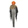 Image de Boland - 73112 - Décoration d'horreur suspendue Citrouille sombre avec LED, 158 cm, piles incluses, yeux lumineux, décoration de fête pour une fête à thème et Halloween
