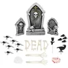 Image de Boland - 73231 - Set de décoration pour Halloween, décoration en plusieurs parties avec araignée, tête de mort et os, carnaval ou fête à thème