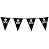 Image de Boland 74160   Guirlande de fanions Pirate Longueur 4 m, Pompiers, tête de Mort, décoration à Suspendre, Guirlande, Anniversaire, décoration de fête, fête à thème, Carnaval Taille Unique Blanc