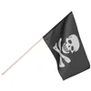Image de Boland 74163 Drapeau de pirate, 45 x 30 cm, avec bâton, noir/blanc