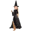 Image de Boland - Kit Costume Sorcière magique pour enfants, robe longue avec chapeau, costume pour carnaval, Halloween ou fête à thème, Noir