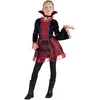 Image de Boland - Costume pour Enfants Vampire impératrice, Robe avec col et Collier, Rouge et Noir, différentes Tailles, Carnaval, soirée à thème, Halloween