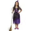 Image de Boland 78126 Costume de sorcière Scintillante pour Enfant 10-12 Ans Violet/Noir