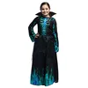 Image de Boland - Costume pour enfants Squelette Azura, longue robe avec col, squelette, déguisement, Halloween, carnaval, fête à thème,