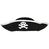 Image de Boland 81909   Chapeau de pirate à trois pointes, taille unique, pirate, pirate, capitaine, pompiers, noir, tête de mort, carnaval, fête à thème, Halloween, déguisement, théâtre