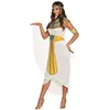 Image de Boland - Costume adulte déesse égyptienne Anuket, set pour femme, bandeau, collier, cape, robe, ceinture et bracelets, fête à thème, carnaval, déguisement, Blanc