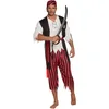 Image de Boland 83845 - Costume Pirate, taille M / L, ensemble bandana, chemise avec gilet, ceinture et pantalon, pour hommes, Carnaval, Fête à thème